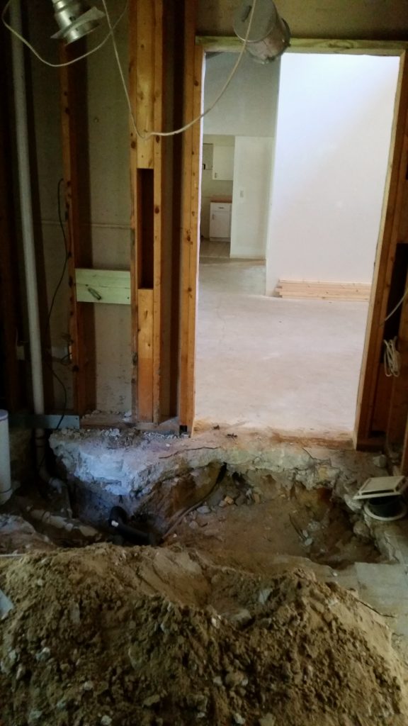 Work has started on the remodel of the main public restroom in the future Visitor Center.